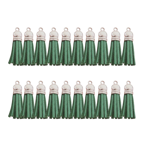 BORLA FLECO GAMUZA - COLOR VERDE X20 U.