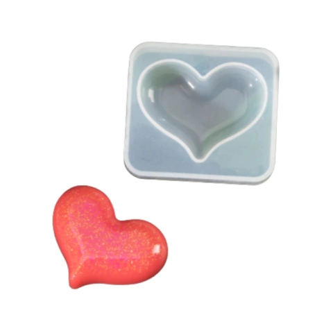 MOLDE SILICONA CORAZON 3D INDIVIDUAL - MODELO 1