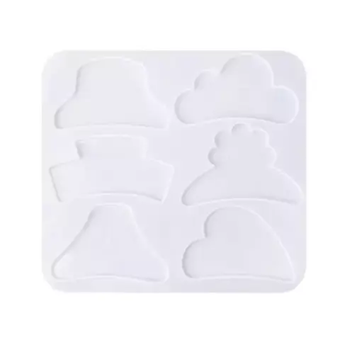 MOLDE SILICONA 6 FORMAS HEBILLAS NUBE MONTAÑA - comprar online