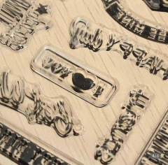 PLANCHA SELLOS DE SILICONA 20 PALABRAS CELEBRACION - tienda online