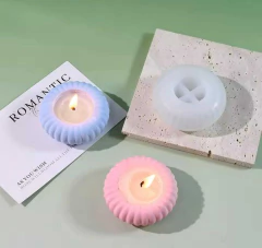 MOLDE SILICONA PORTA VELA NOCHE RAYADO 5,5 x 2 CM - comprar online
