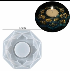 MOLDE SILICONA PORTAVELA FLOR MANDALA - comprar online