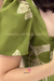 Vestido Midian Verde Midi em Linho, Viscose e Algodão bordado - LOUVRE MODAS