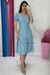 Vestido em Malha Laise Azul Forrado Lançamento - Lançamento Kalikay Modas