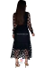 Vestido Tule Preto Midi e com Detalhes em Guipir - Lançamento Kalikay Modas na internet