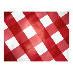 Mantel De Hule Grueso Lavable Impermeable Cuadrado Rojo - comprar en línea