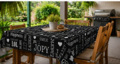 Mantel De Hule Grueso Lavable Impermeable Estilo grafiti