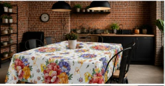 Mantel De Hule Grueso Lavable Impermeable Secreto Floral