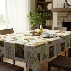 Mantel De Hule Grueso Lavable Impermeable Aceituna
