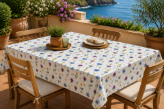 Mantel De Hule Grueso Lavable Impermeable Flor Sivestre