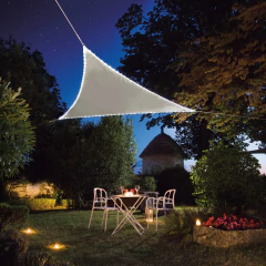 Vela Sombreadora Gris Claro Led, Triangular 3,6 mts - comprar en línea