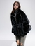 Casaco feminino de inverno pelo sintético