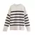 Casaco casual de malha listrada feminino inverno - loja online