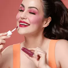 BE PEACH Blush e batom - Cor Mulberry - Bruna Malheiros - CILIOS EXPRESS