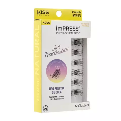MAQUIAGEM CILIOS POSTIÇOS AUTOCOLANTES ImPRESS PRESS-ONFALSIES – KISS NEW YORK KIT