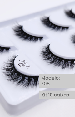 Cílios Postiços 3D E-08 - KIT 10 CAIXAS - comprar online