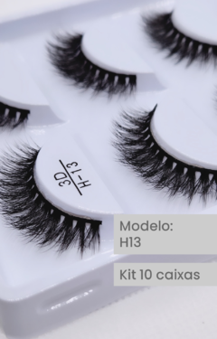 Cílios Postiços 3D H13 - KIT 10 CAIXAS - comprar online