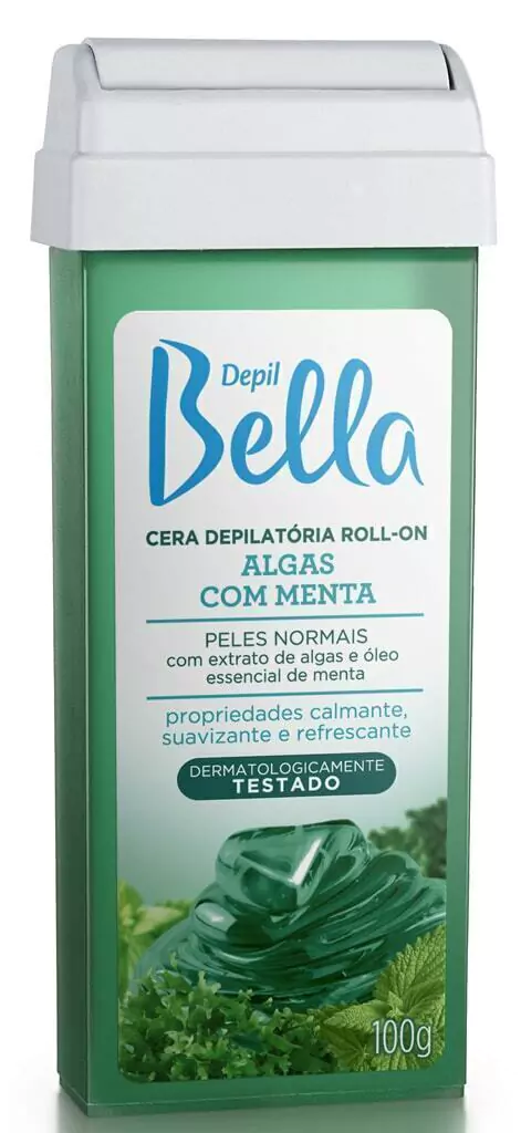 Cera Depil Bella Roll on 100g Algas com Menta