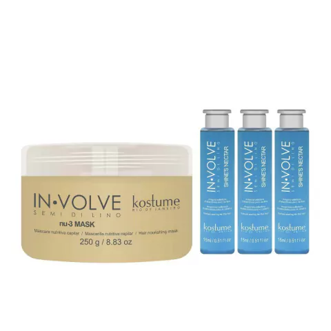 Mascara Kostume InVolve nu-3 Semi di Lino + Ampola Seladora