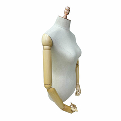 Manequim Busto Feminino Revestido de tecido e Pedestal na internet
