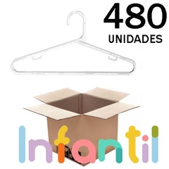 Caixa Cabide Infantil Acrílico 480 unidades