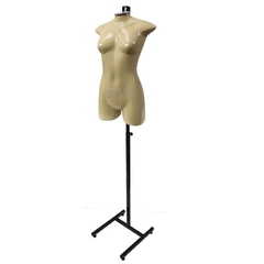 Manequim Feminino Jô + Tampa Cromada + Pedestal Regulável na internet