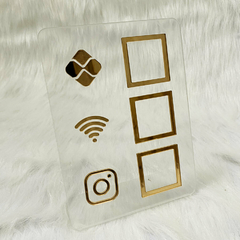 Placa Acrílico Pix - WhatsApp - Instagram - comprar online
