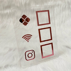 Placa Acrílico Pix - WhatsApp - Instagram na internet
