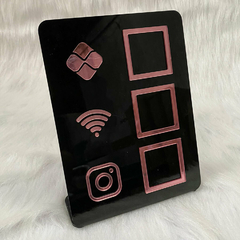 Placa Acrílico Pix - WhatsApp - Instagram - SMexpositores