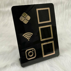Placa Acrílico Pix - WhatsApp - Instagram - loja online