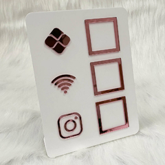 Imagem do Placa Acrílico Pix - WhatsApp - Instagram