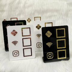Placa Acrílico Pix - WhatsApp - Instagram - comprar online