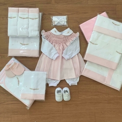 Kit enxoval coordenado + Saída maternidade casa de abelha (Sob Encomenda)