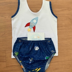 Conjunto camiseta e tapa fralda