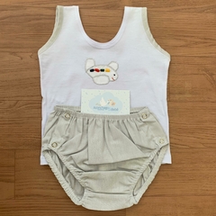 Conjunto camiseta e tapa fralda