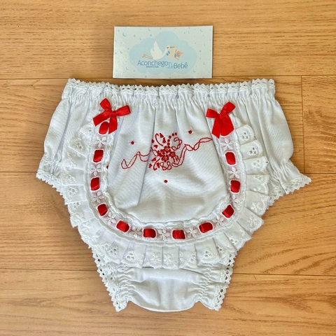 Calcinha Bunda Rica - Floral Vermelho