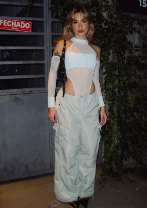 BODY MORGAN + CALÇA PARACHUTE