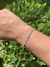 Pulseira prateada Cravejada em zircônia