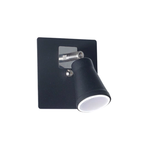 Spot dublin 1 x gu-10 125x110 movimiento c/base Negro ferrolux - comprar online