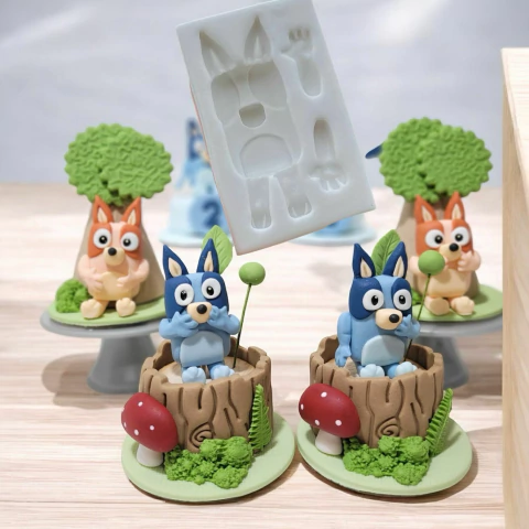 MS1113 MOLDE DE SILICONE BLUEY O DESENHO CACHORRO 0028 - comprar online