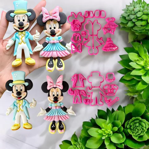 C530 KIT DE CORTADOR MINNIE E MiCKEY CIRCO 10,5CM 0050