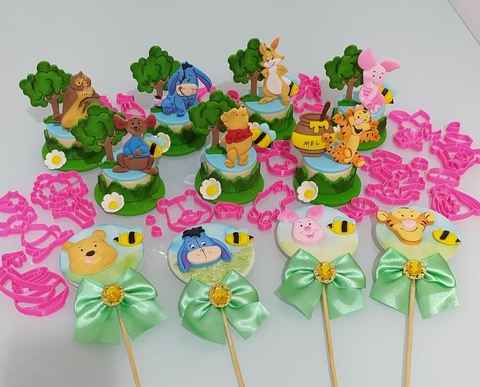 C194 KIT URSINHO POOH COMPLETO 6,5CM A 7CM