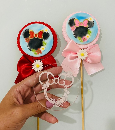 TR15 MARCADOR CABEÇA DA MINNIE 7CM 0010