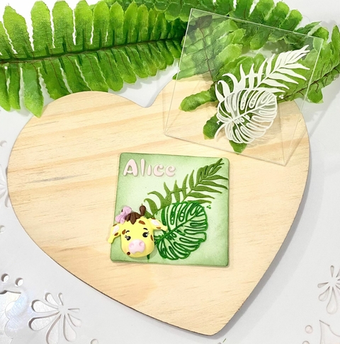TX23 MARCADOR FOLHA TROPICAL 8X8CM 0010