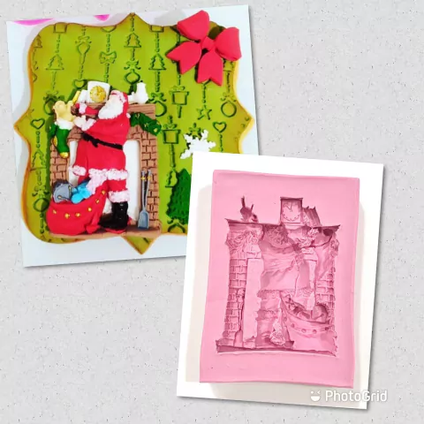 MS114 PAPAI NOEL NA CHAMINÉ 8CM 0019