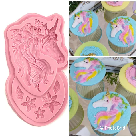 MS84 UNICÓRNIO COM FLORES 7CM