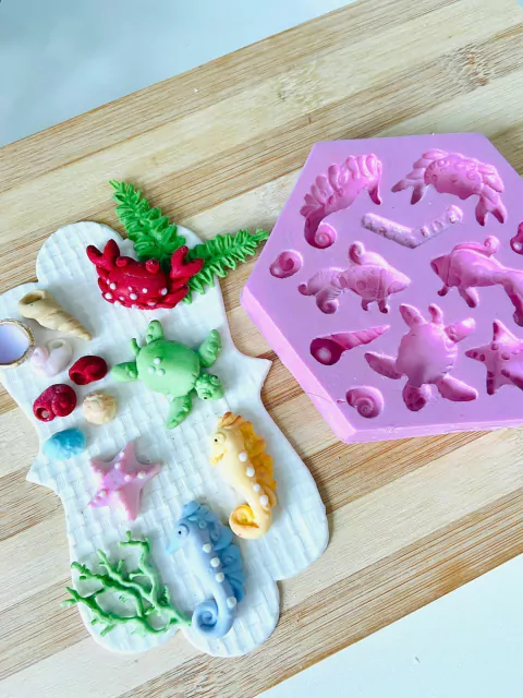 MS94 MOLDE PEIXES E TARTARUGA 10CM 0015