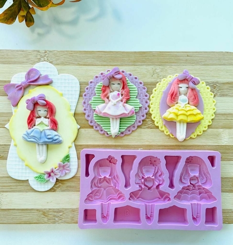 MS83 MOLDE 3 MENINAS 15CM 0022