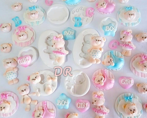 MS722 KIT URSINHO CHÁ DE BEBÊ COMPLETO 8 ÍTENS 00125