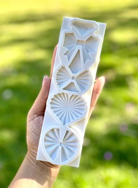 MS841 MOLDE DE SILICONE LAÇOS E CORAÇÃO PRINSADO 0018